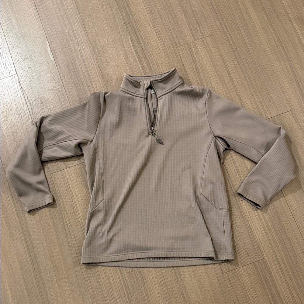 Women's Taupe Quarter-Zip Sweatshirt